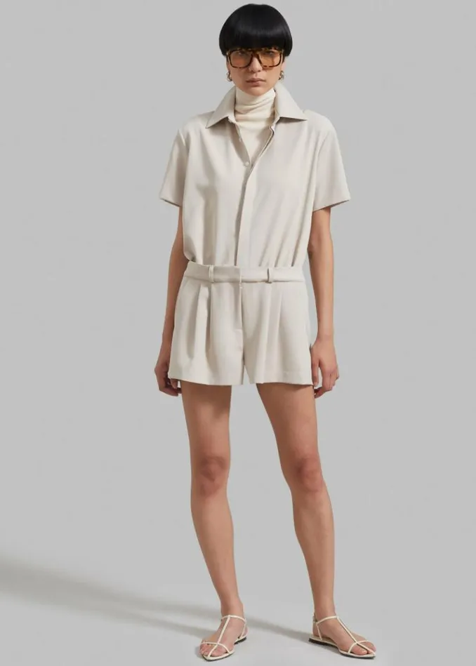 Women The Frankie Shop Faith Romper 8211 Beige Beige