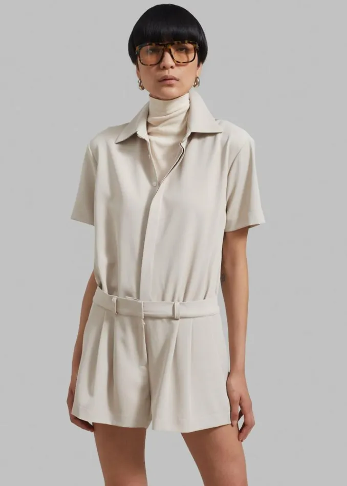 Women The Frankie Shop Faith Romper 8211 Beige Beige