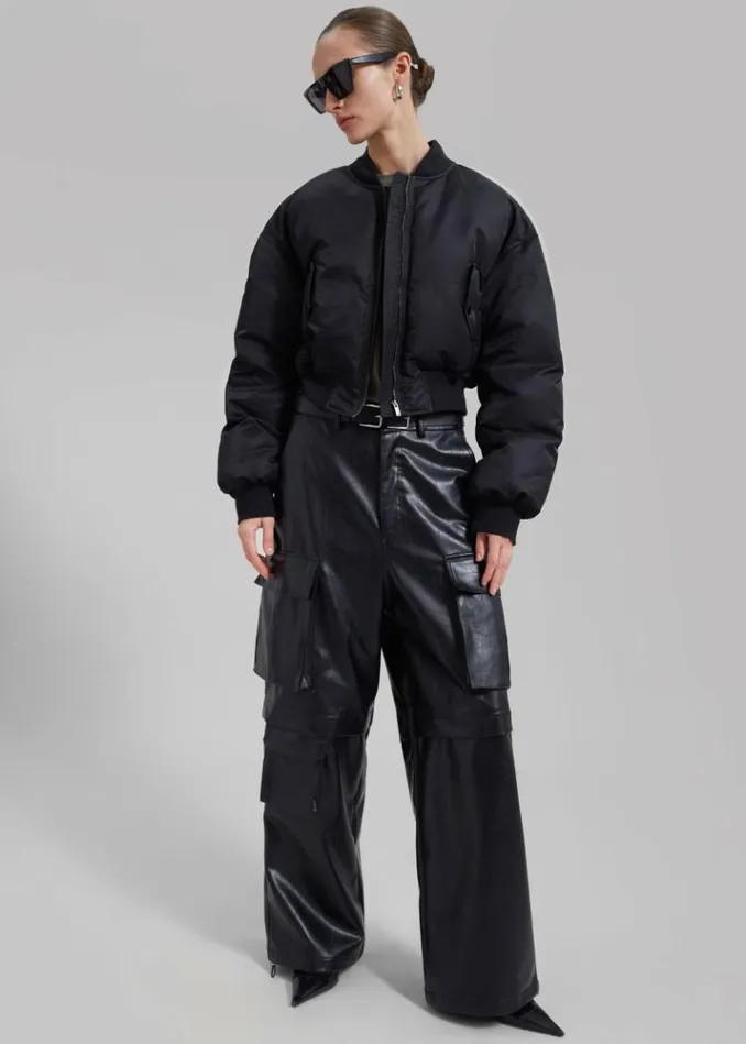 Women The Frankie Shop Houghton Cropped Bomber 8211 Black Black