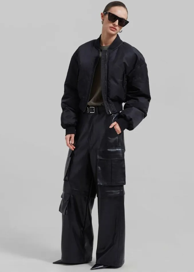 Women The Frankie Shop Houghton Cropped Bomber 8211 Black Black