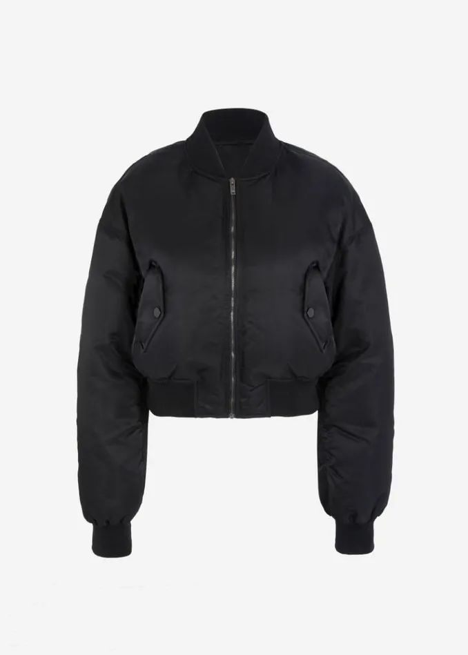 Women The Frankie Shop Houghton Cropped Bomber 8211 Black Black