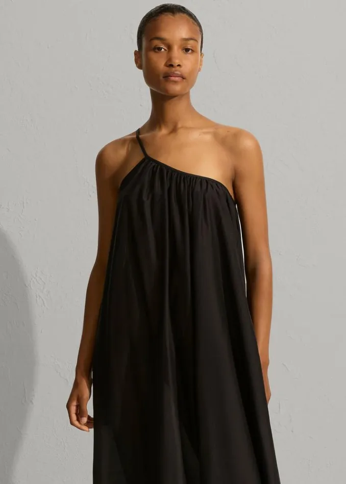 Women The Frankie Shop Matteau Voluminous One Shoulder Dress 8211 Black Black