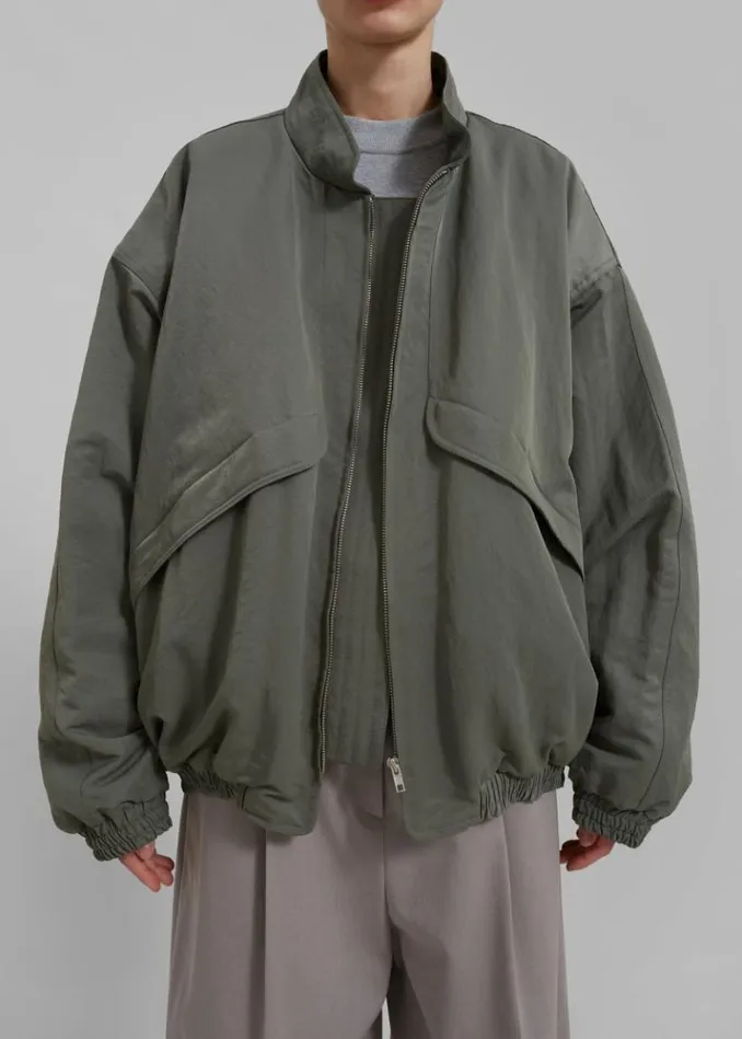 Women The Frankie Shop Seth Oversized Jacket 8211 Khaki Khaki
