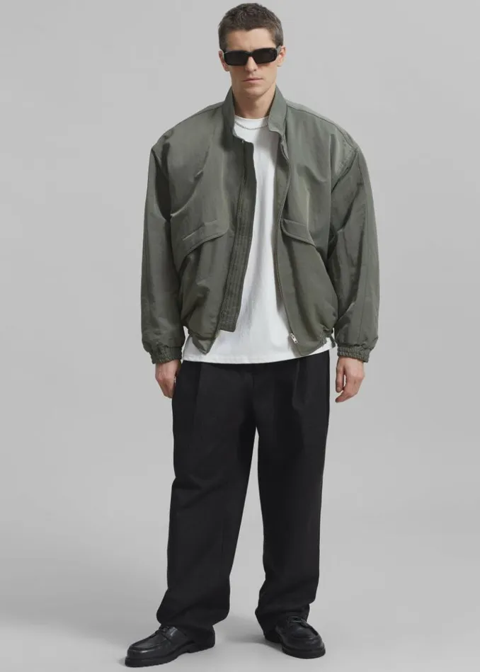 Women The Frankie Shop Seth Oversized Jacket 8211 Khaki Khaki