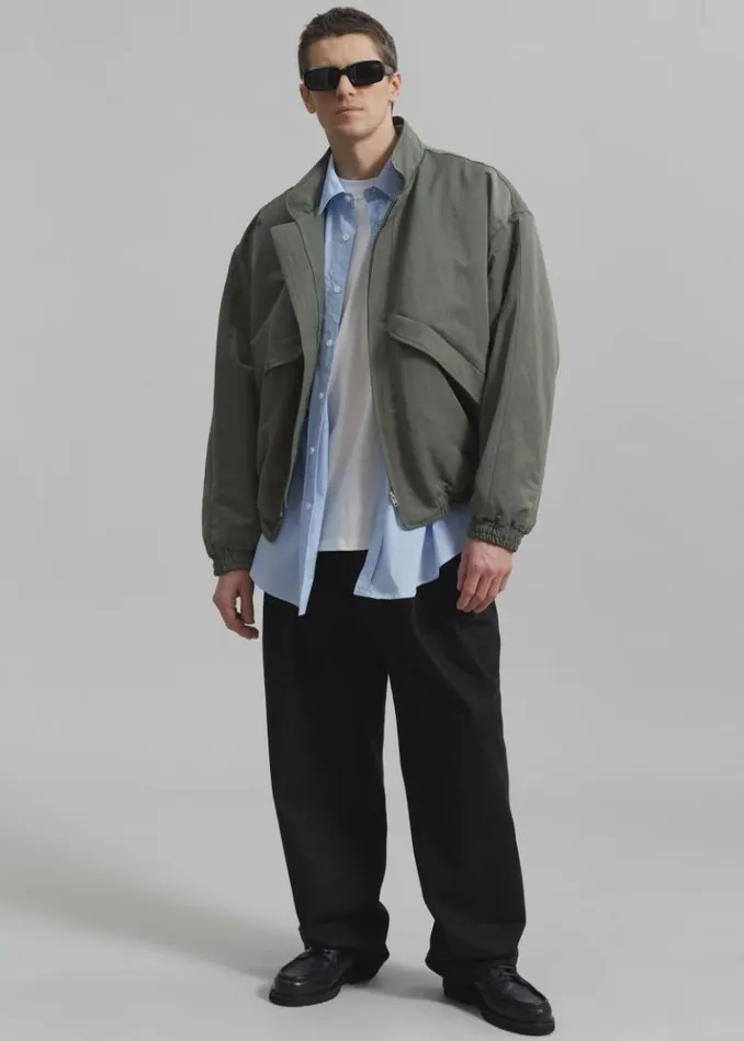 Women The Frankie Shop Seth Oversized Jacket 8211 Khaki Khaki
