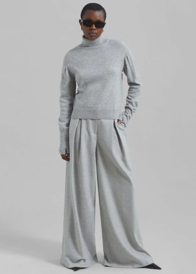 Women The Frankie Shop The Garment Trento Pants 8211 Heather Grey Herringbone Heather Grey Herringbone