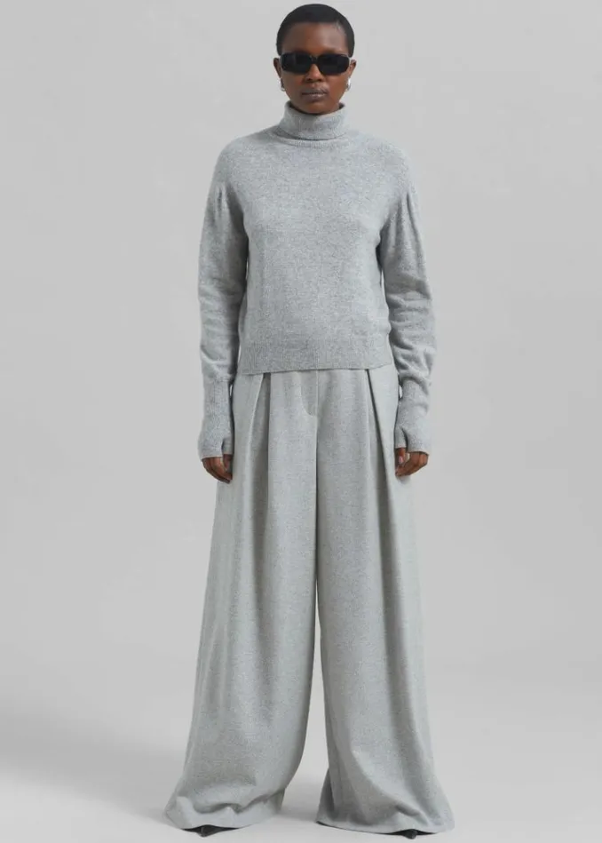 Women The Frankie Shop The Garment Trento Pants 8211 Heather Grey Herringbone Heather Grey Herringbone
