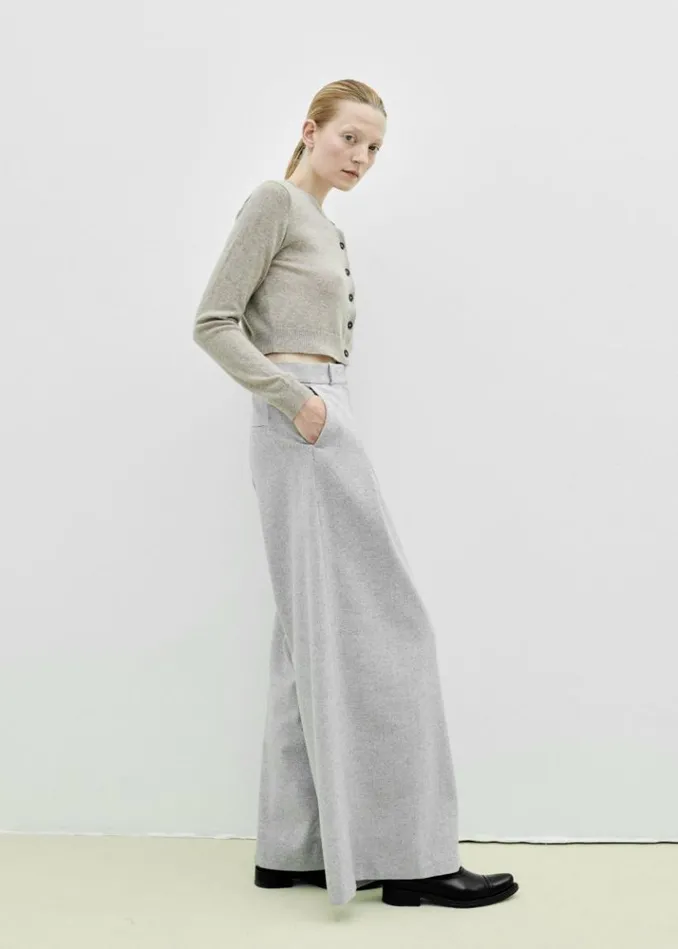 Women The Frankie Shop The Garment Trento Pants 8211 Heather Grey Herringbone Heather Grey Herringbone