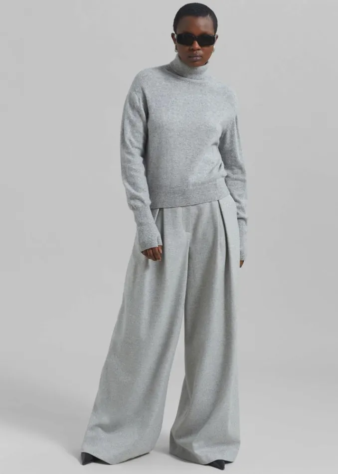 Women The Frankie Shop The Garment Trento Pants 8211 Heather Grey Herringbone Heather Grey Herringbone