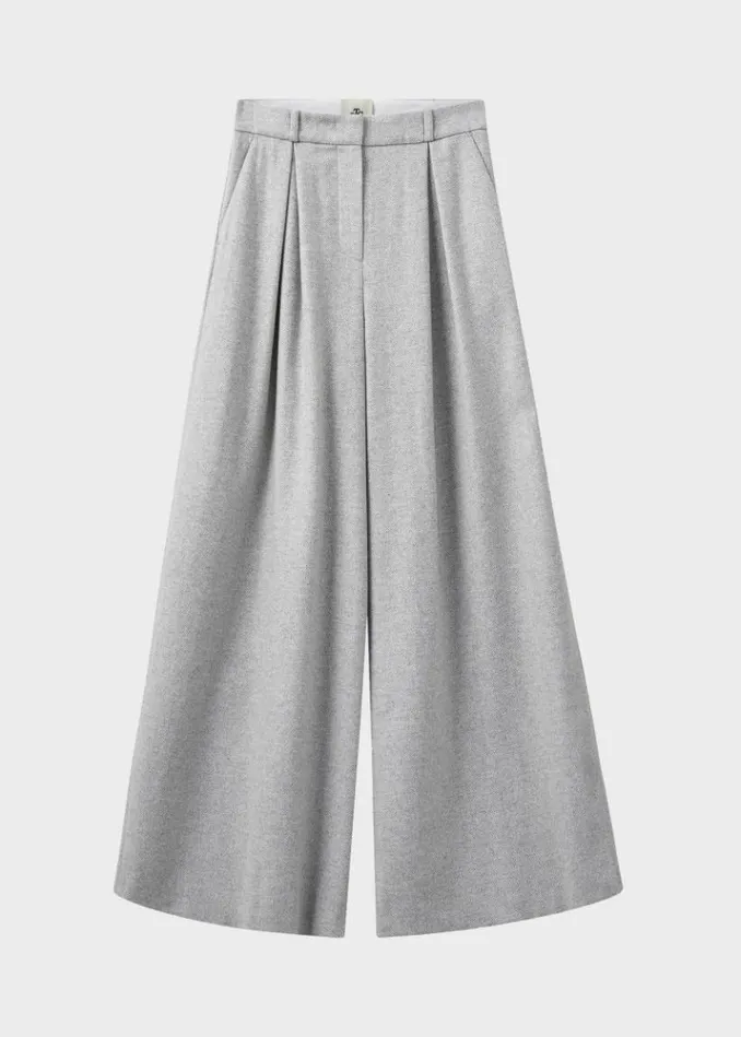 Women The Frankie Shop The Garment Trento Pants 8211 Heather Grey Herringbone Heather Grey Herringbone