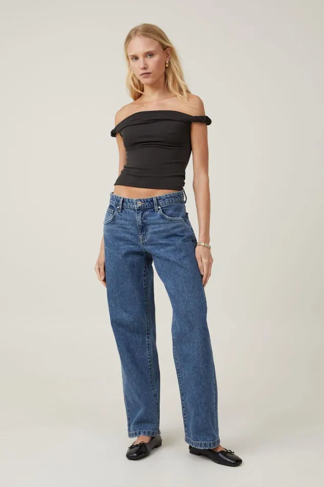 Women Tops Cotton On Phoebe Twist Short Sleeve Top Black