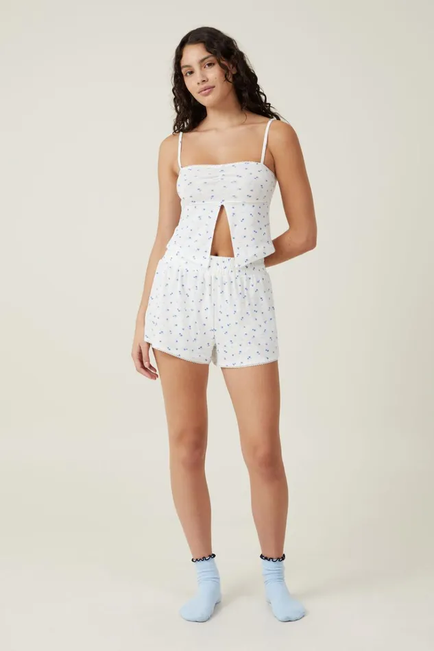 Women Tops Cotton On Pointelle Sleep Split Front Cami White Carli Ditsy Floral Women Tops Cotton On Pointelle Sleep Split Front Cami White Carli Ditsy Floral