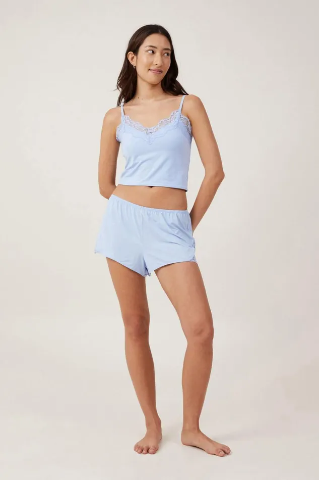 Women Tops Cotton On Soft Lounge Lace Trim Cami Wind Surfer