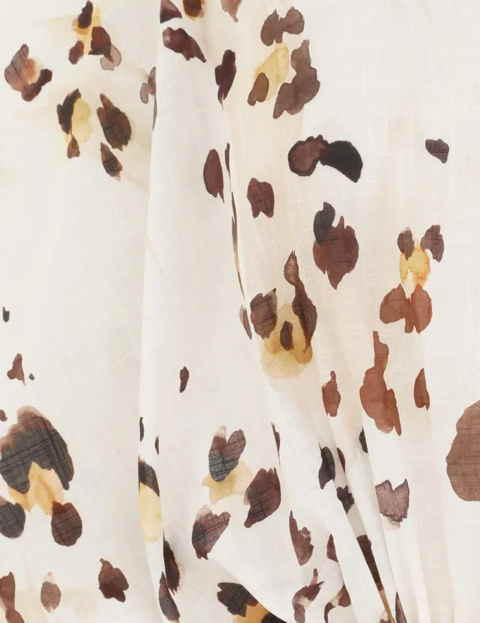 Women Tops Zimmermann Acacia Draw Waist Top Watercolour Leopard