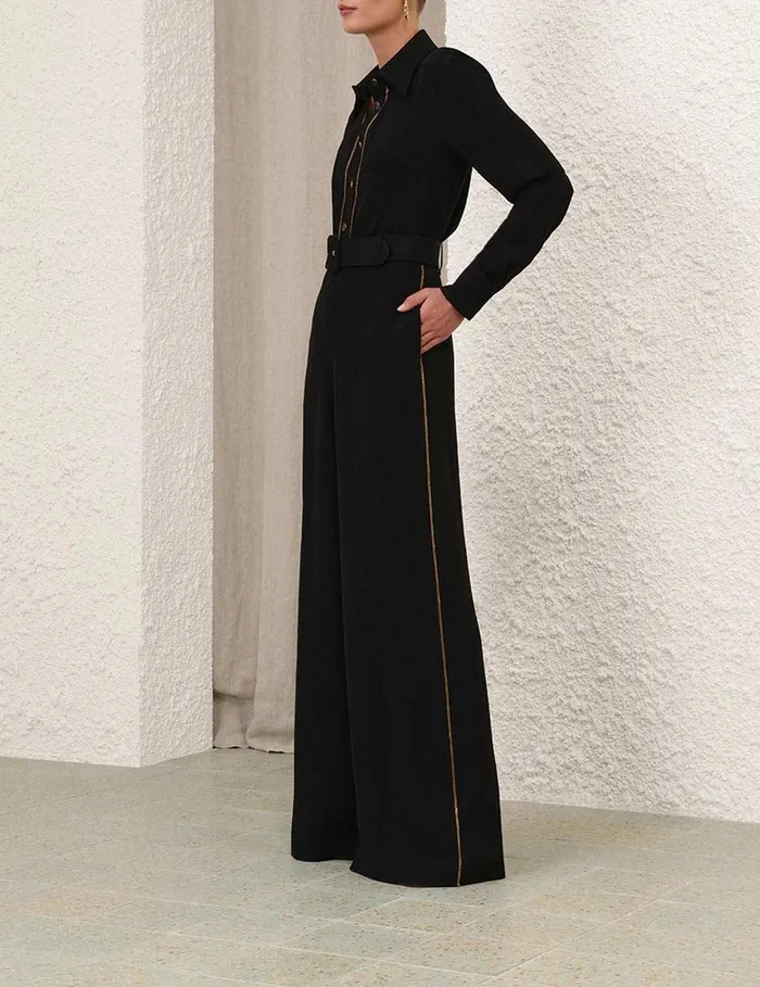 Women Tops Zimmermann Chain Blouse Black