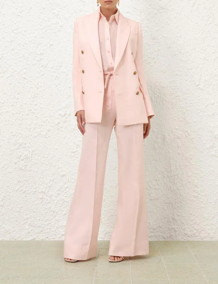 Women Tops Zimmermann Crush Oversized Shirt Pink
