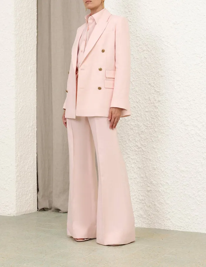 Women Tops Zimmermann Crush Oversized Shirt Pink