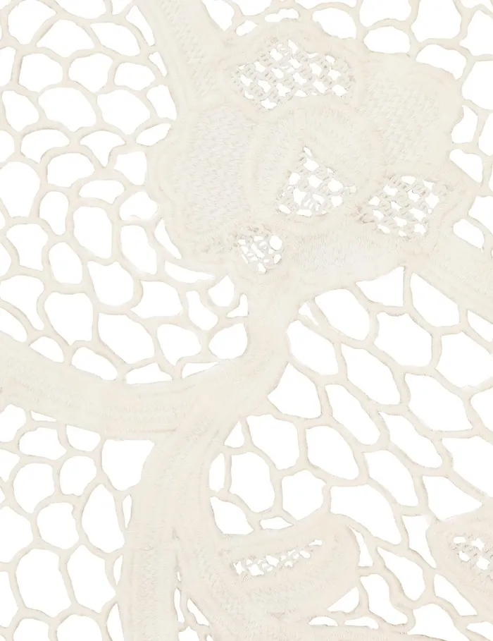 Women Tops Zimmermann Golden Crochet Lace Top Ivory