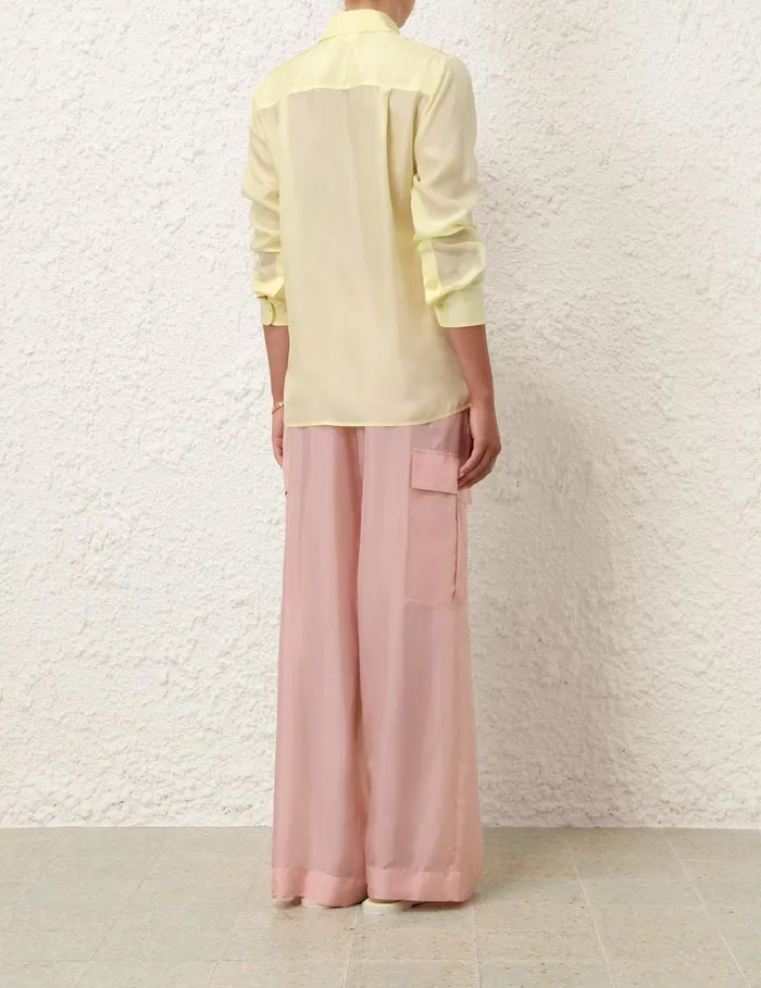 Women Tops Zimmermann Halliday Manstyle Shirt Lemon