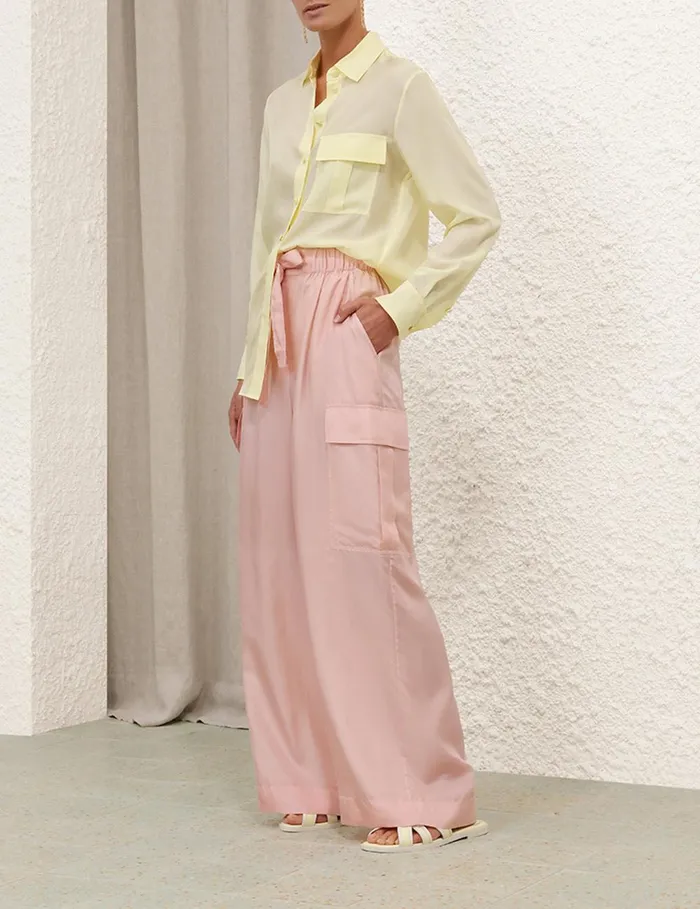 Women Tops Zimmermann Halliday Manstyle Shirt Lemon