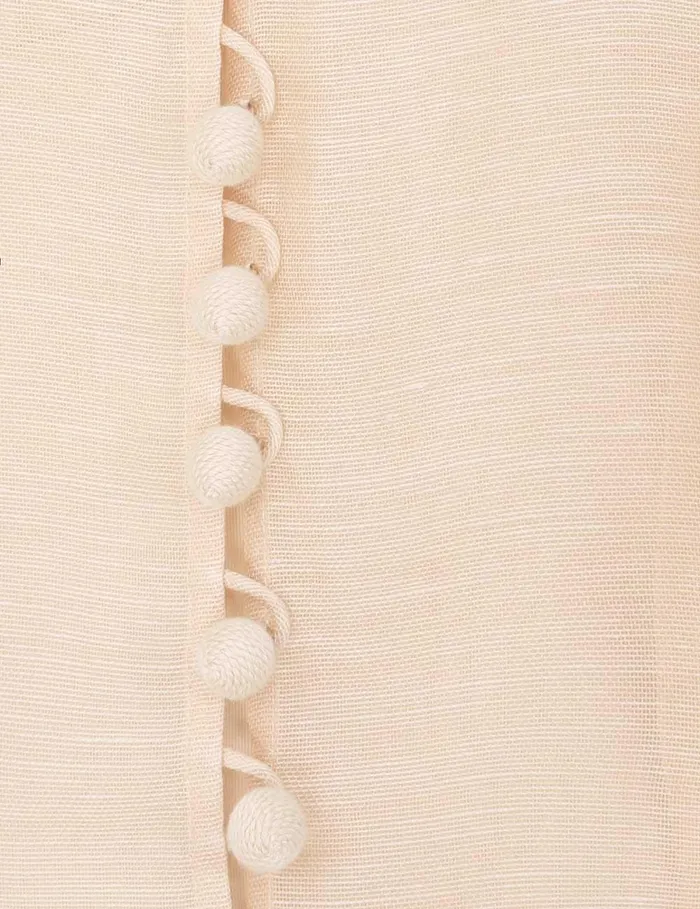 Women Tops Zimmermann Illustration Buttoned Blouse Cream