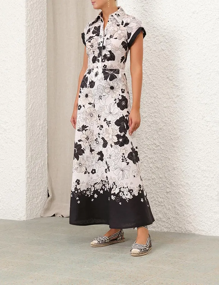 Women Tops Zimmermann Pop Short Sleeve Shirt Ivoryblack Floral
