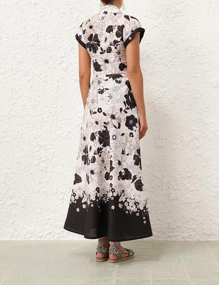 Women Tops Zimmermann Pop Short Sleeve Shirt Ivoryblack Floral