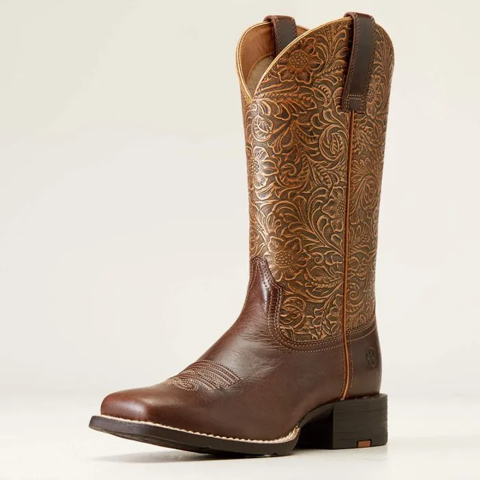 Women Western Boots Ariat Round Up Wide Square Toe Western Boot Arizona Brown Women Western Boots Ariat Round Up Wide Square Toe Western Boot Arizona Brown