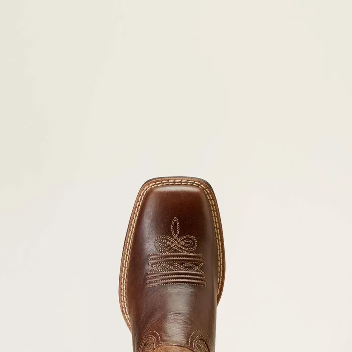 Women Western Boots Ariat Round Up Wide Square Toe Western Boot Arizona Brown