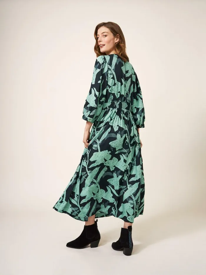 Women White Stuff Dresses Lucy Eco Vero Midi Dress Green Multi Women White Stuff Dresses Lucy Eco Vero Midi Dress Green Multi