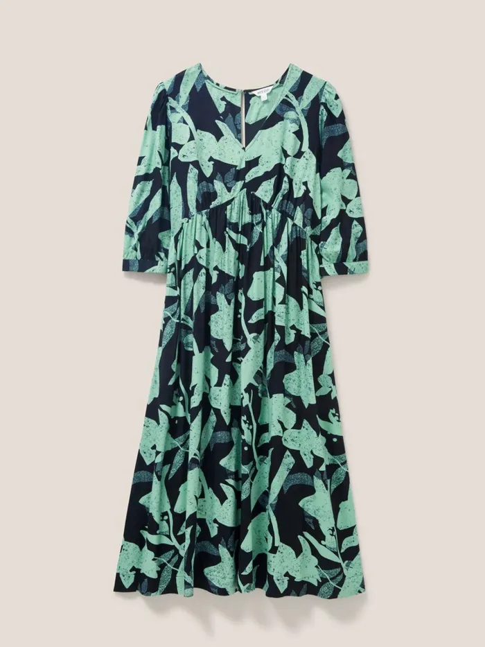 Women White Stuff Dresses Lucy Eco Vero Midi Dress Green Multi Women White Stuff Dresses Lucy Eco Vero Midi Dress Green Multi