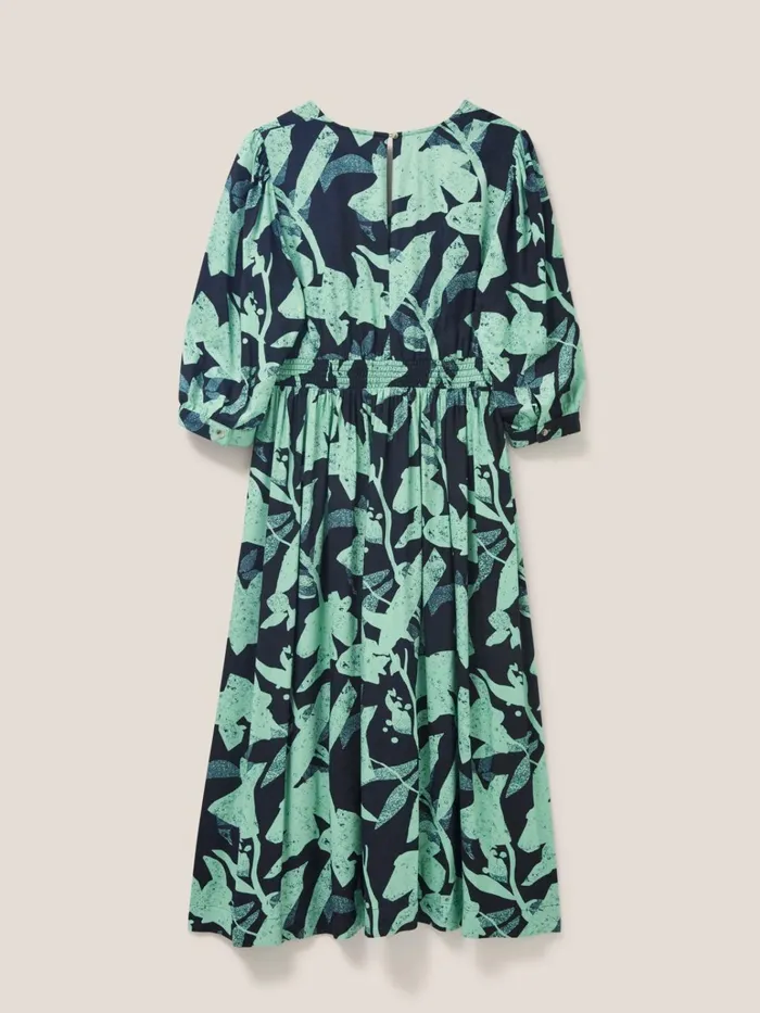 Women White Stuff Dresses Lucy Eco Vero Midi Dress Green Multi Women White Stuff Dresses Lucy Eco Vero Midi Dress Green Multi