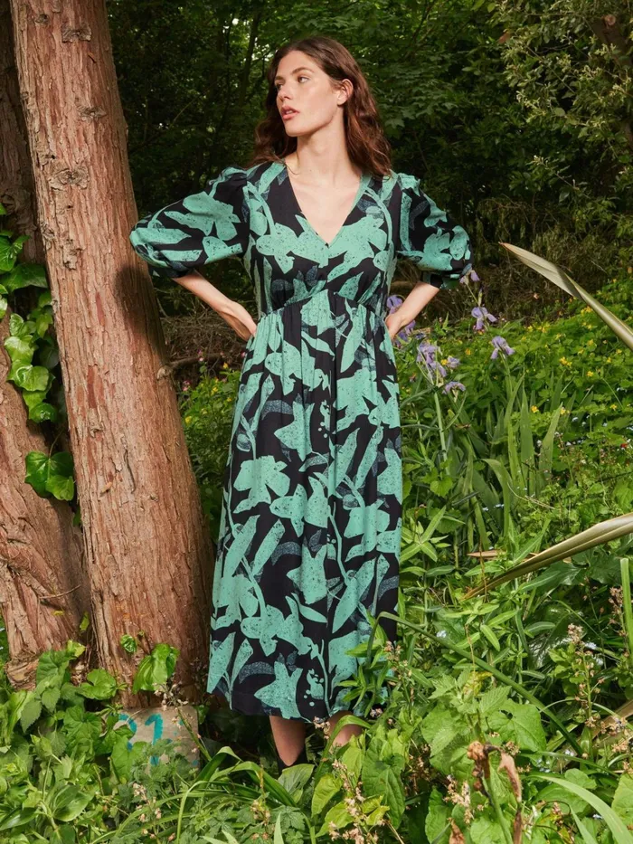 Women White Stuff Dresses Lucy Eco Vero Midi Dress Green Multi Women White Stuff Dresses Lucy Eco Vero Midi Dress Green Multi