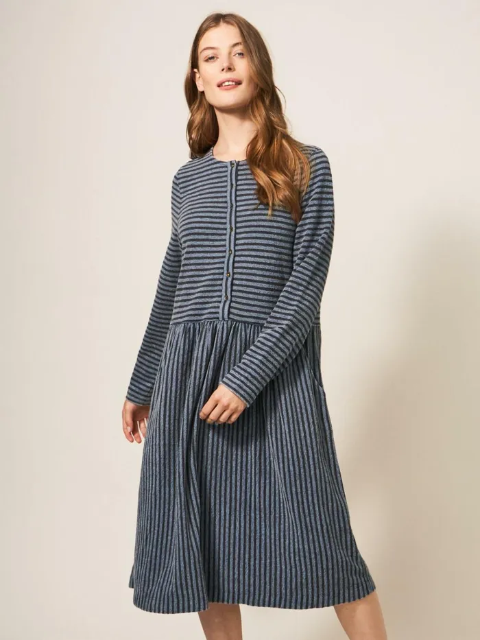 Women White Stuff Dresses Marsia Stripe Jersey Dress Navy Multi Women White Stuff Dresses Marsia Stripe Jersey Dress Navy Multi