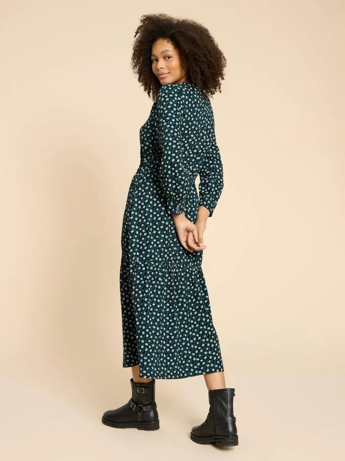 Women White Stuff Dresses Olive Jersey Dress Black Print Women White Stuff Dresses Olive Jersey Dress Black Print