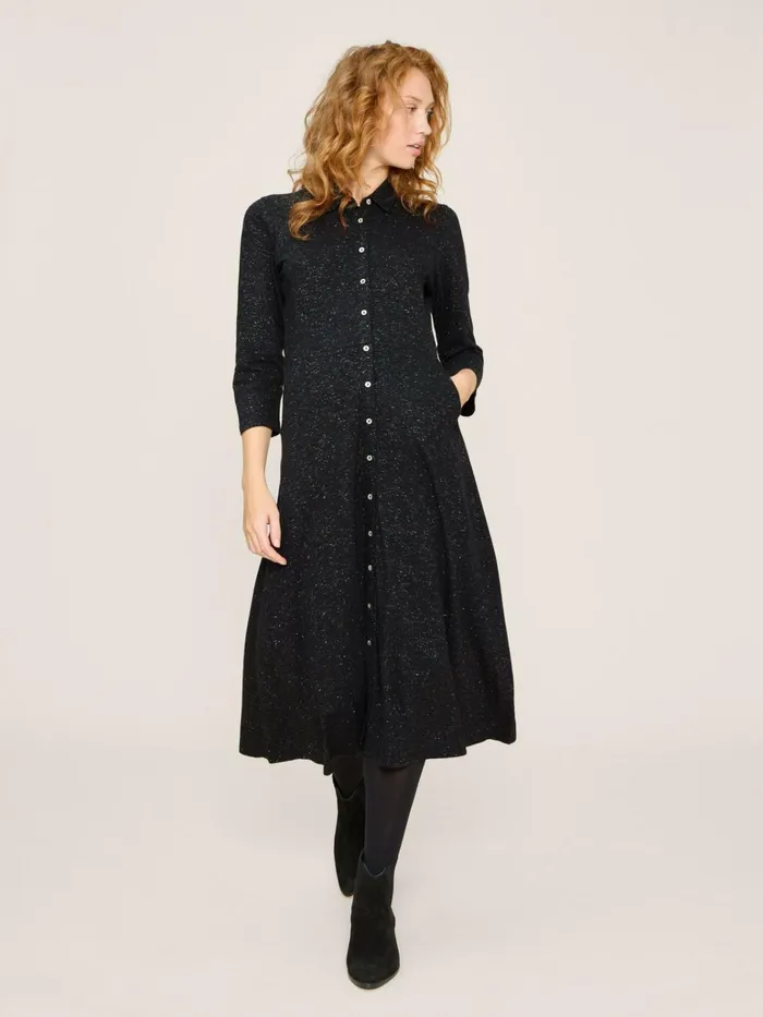 Women White Stuff Dresses Rua Sparkle Jersey Shirt Dress Charcoal Grey Women White Stuff Dresses Rua Sparkle Jersey Shirt Dress Charcoal Grey