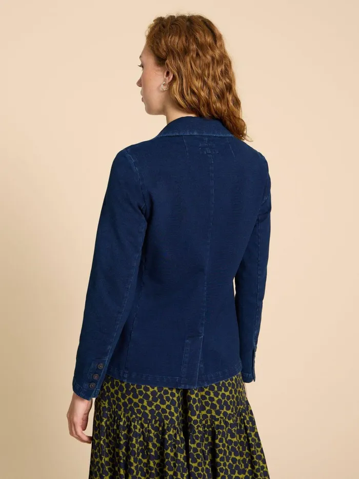 Women White Stuff Jackets And Blazers Olivia Cotton Jersey Blazer Dk Denim Women White Stuff Jackets And Blazers Olivia Cotton Jersey Blazer Dk Denim