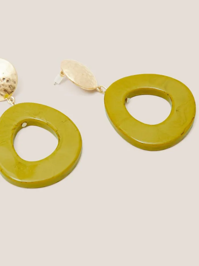 Women White Stuff Jewellery Jasmine Resin Earring Chartreuse Multi