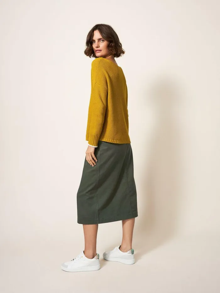 Women White Stuff Skirts Penny Midi Skirt Mid Green Women White Stuff Skirts Penny Midi Skirt Mid Green