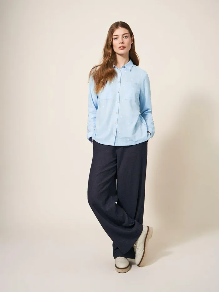 Women White Stuff Tops And Tshirts Sophie Organic Cotton Shirt Blue Multi Women White Stuff Tops And Tshirts Sophie Organic Cotton Shirt Blue Multi