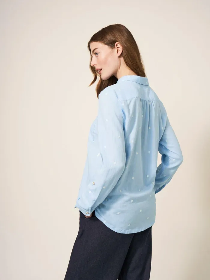 Women White Stuff Tops And Tshirts Sophie Organic Cotton Shirt Blue Multi Women White Stuff Tops And Tshirts Sophie Organic Cotton Shirt Blue Multi