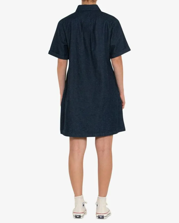 Womens Deus Ex Machina Dresses Denim Honour Shirt Dress 8211 Dark Indigo Dark Indigo Womens Deus Ex Machina Dresses Denim Honour Shirt Dress 8211 Dark Indigo Dark Indigo