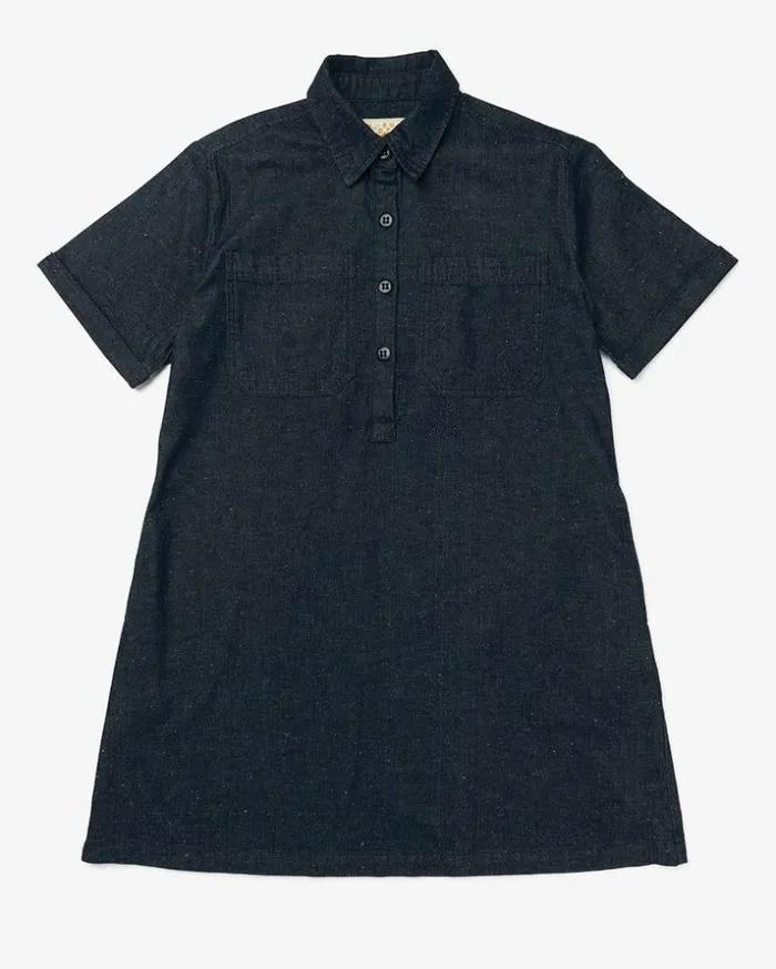 Womens Deus Ex Machina Dresses Denim Honour Shirt Dress 8211 Dark Indigo Dark Indigo Womens Deus Ex Machina Dresses Denim Honour Shirt Dress 8211 Dark Indigo Dark Indigo