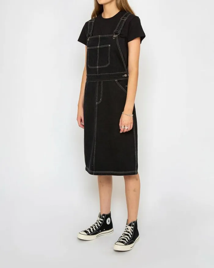 Womens Deus Ex Machina Dresses Overall Dress 8211 Black Black Womens Deus Ex Machina Dresses Overall Dress 8211 Black Black