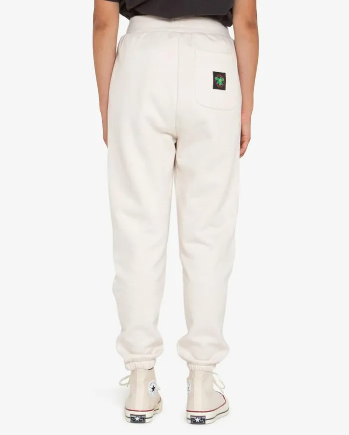 Womens Deus Ex Machina Pants Zoe Wide Leg Trackie 8211 White Sand White Sand Womens Deus Ex Machina Pants Zoe Wide Leg Trackie 8211 White Sand White Sand