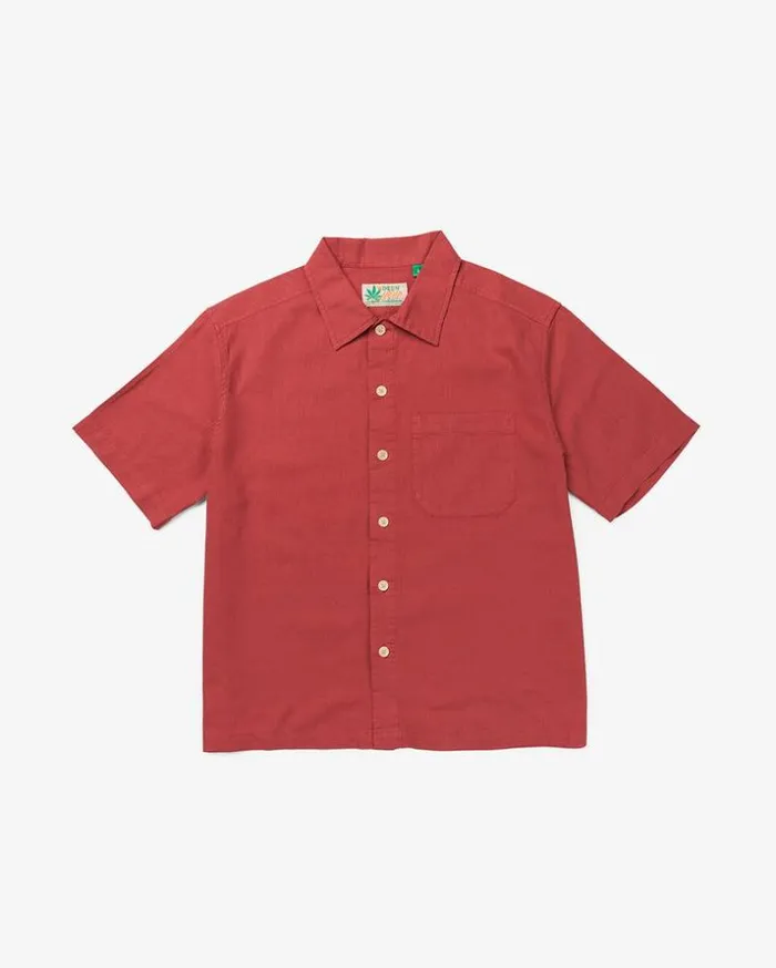 Womens Deus Ex Machina Shirts Onnie Short Sleeve Shirt 8211 Cranberry Cranberry Womens Deus Ex Machina Shirts Onnie Short Sleeve Shirt 8211 Cranberry Cranberry