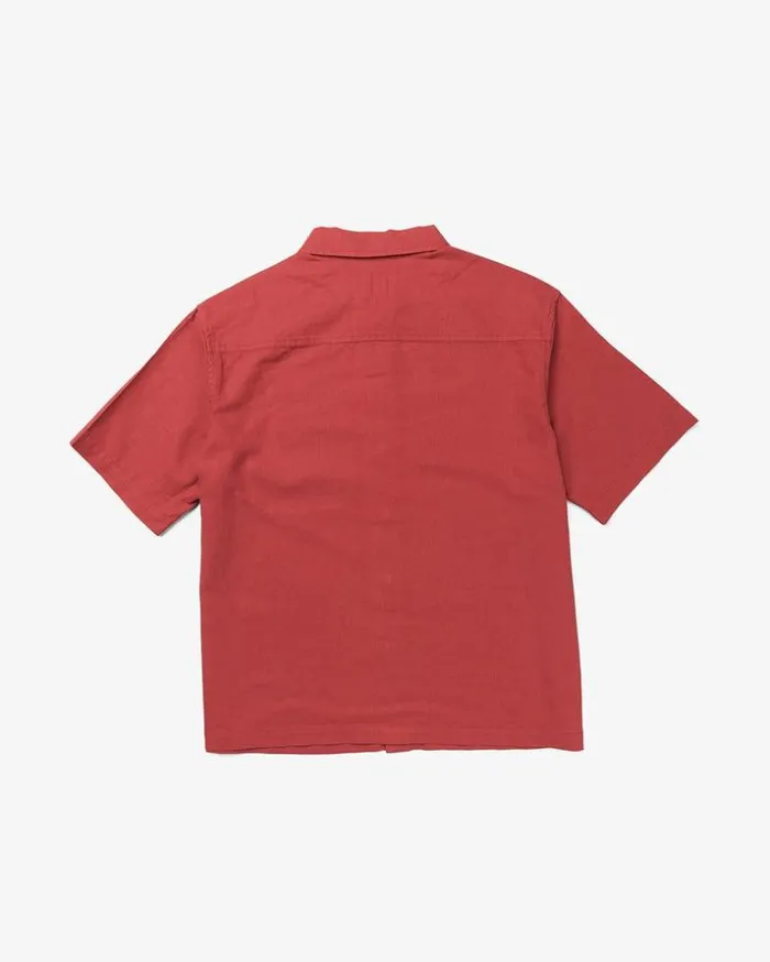 Womens Deus Ex Machina Shirts Onnie Short Sleeve Shirt 8211 Cranberry Cranberry Womens Deus Ex Machina Shirts Onnie Short Sleeve Shirt 8211 Cranberry Cranberry