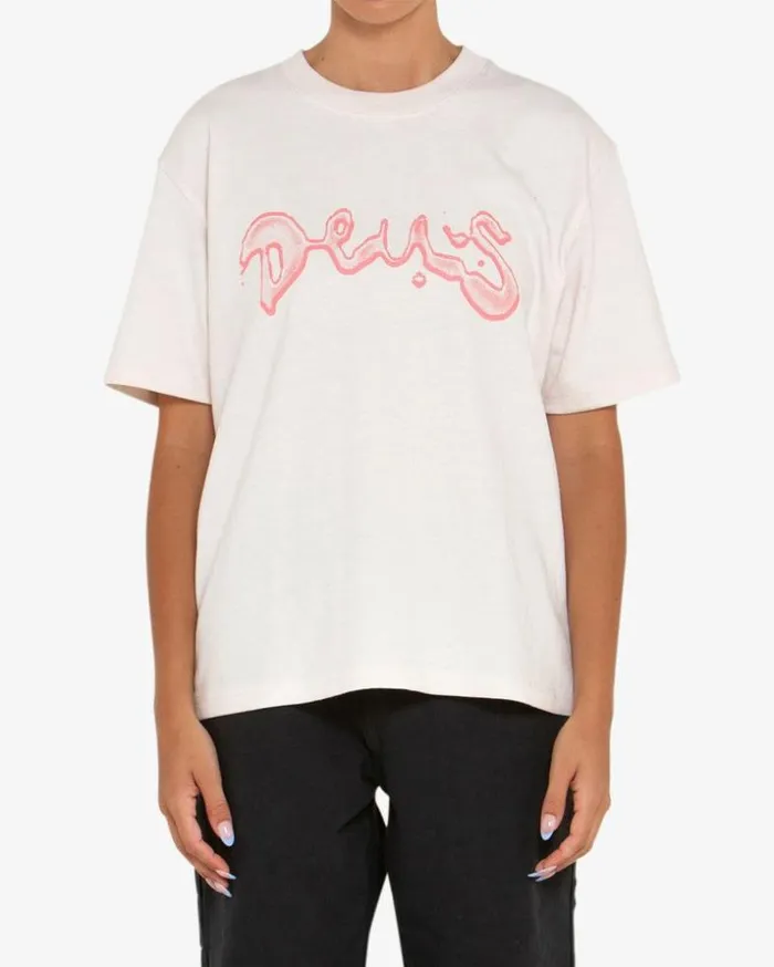 Womens Deus Ex Machina Tees Selected Tee 8211 White Sand White Sand