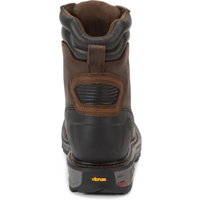Work Men Justin Boots Pipefitter 8034 Steel Toe Work Boot Chocolate Brown 040brown041