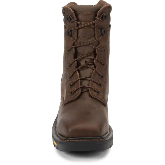 Work Men Justin Boots Pipefitter 8034 Steel Toe Work Boot Chocolate Brown 040brown041
